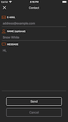 New embedded contact form